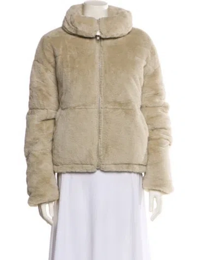 Pre-owned Apparis Faux Fur Jacket In Neutral