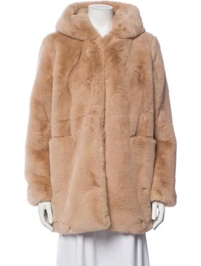 Pre-owned Apparis Faux Fur Jacket In Neutral
