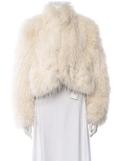 Pre-owned Apparis Faux Fur Jacket In Neutral