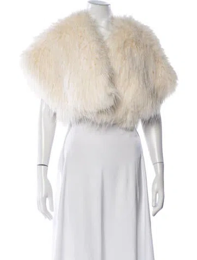 Pre-owned Apparis Faux Fur Jacket In Neutral