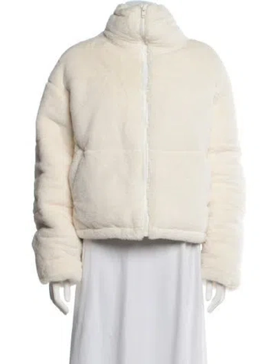 Pre-owned Apparis Faux Fur Jacket In Neutrals