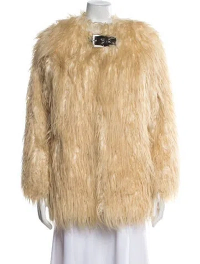 Pre-owned Apparis Faux Fur Jacket In Neutrals