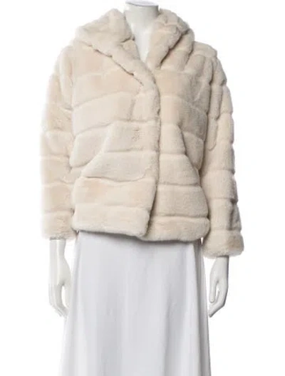 Pre-owned Apparis Faux Fur Jacket In Neutrals