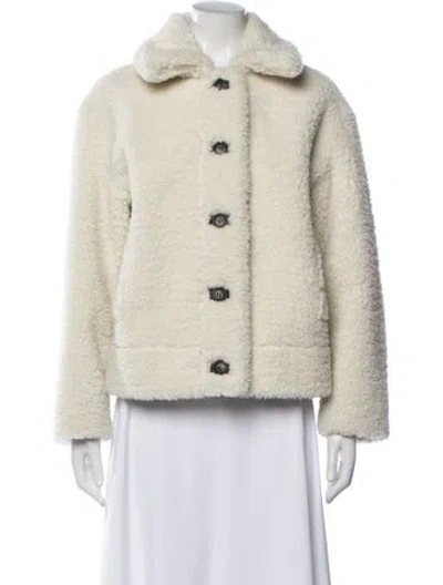 Pre-owned Apparis Faux Fur Jacket In Neutrals