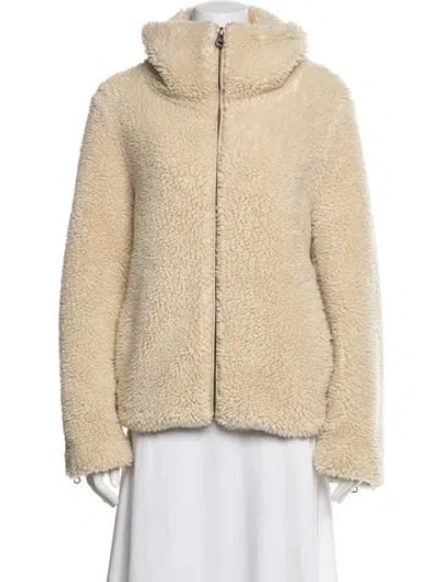 Pre-owned Apparis Faux Fur Jacket In Neutrals