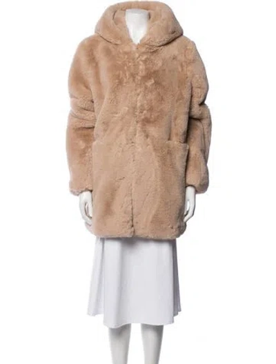 Pre-owned Apparis Faux Fur Jacket In Neutrals