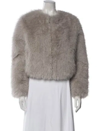 Pre-owned Apparis Faux Fur Jacket In Neutrals