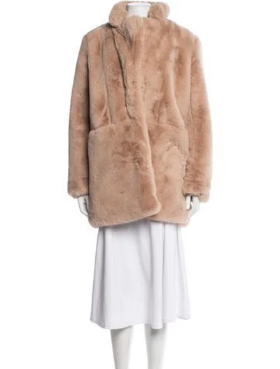 Pre-owned Apparis Faux Fur Jacket In Neutrals
