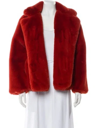 Pre-owned Apparis Faux Fur Jacket In Orange