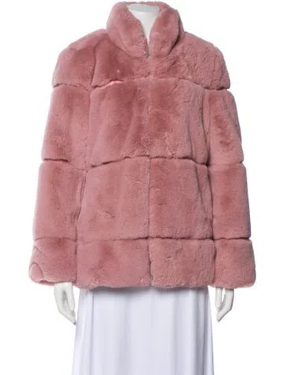 Pre-owned Apparis Faux Fur Jacket In Pink