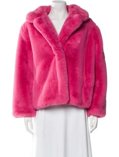 Pre-owned Apparis Faux Fur Jacket In Pink