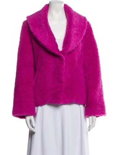 Pre-owned Apparis Faux Fur Jacket In Pink