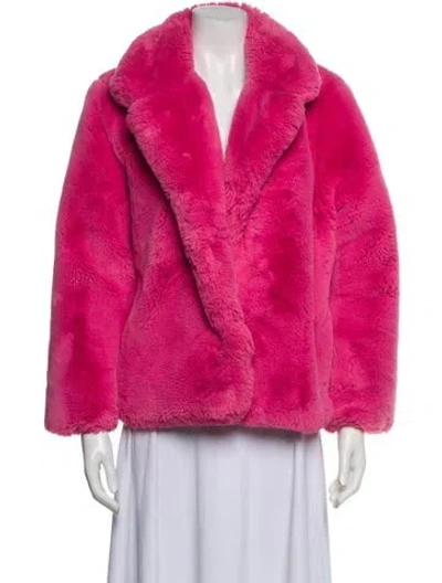Pre-owned Apparis Faux Fur Jacket In Pink