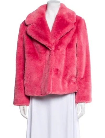 Pre-owned Apparis Faux Fur Jacket In Pink