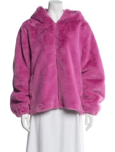 Pre-owned Apparis Faux Fur Jacket In Pink