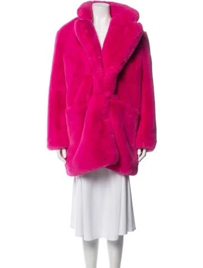 Pre-owned Apparis Faux Fur Jacket In Pink