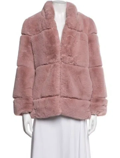 Pre-owned Apparis Faux Fur Jacket In Pink