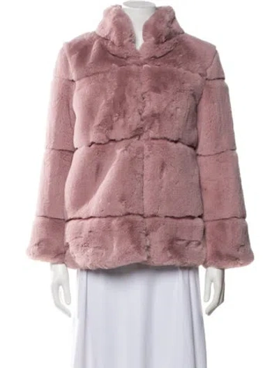 Pre-owned Apparis Faux Fur Jacket In Pink