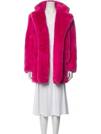 Pre-owned Apparis Faux Fur Jacket In Pink