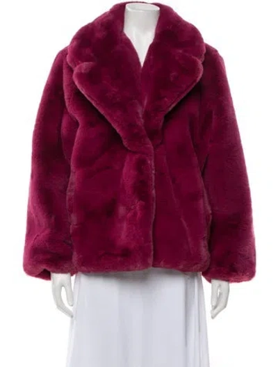 Pre-owned Apparis Faux Fur Jacket In Pink