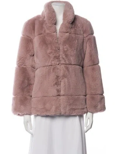 Pre-owned Apparis Faux Fur Jacket In Pink