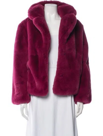 Pre-owned Apparis Faux Fur Jacket In Pink