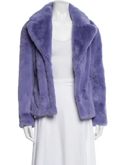 Pre-owned Apparis Faux Fur Jacket In Purple