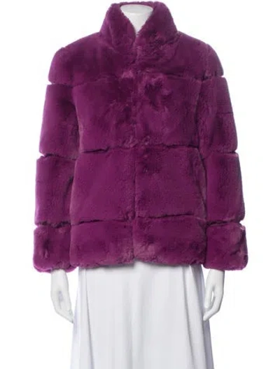 Pre-owned Apparis Faux Fur Jacket In Purple