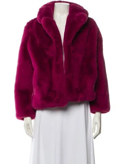 Pre-owned Apparis Faux Fur Jacket In Red