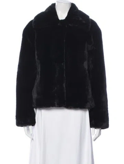 Pre-owned Apparis Faux Fur Jacket W/ Tags In Black