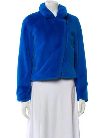 Pre-owned Apparis Faux Fur Jacket W/ Tags In Blue