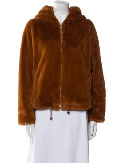 Pre-owned Apparis Faux Fur Jacket W/ Tags In Brown