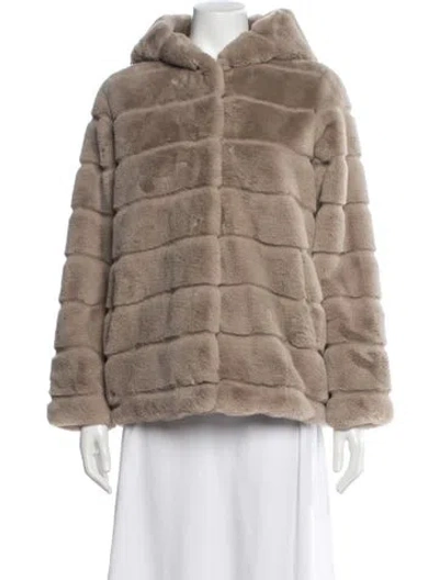 Pre-owned Apparis Faux Fur Jacket W/ Tags In Brown