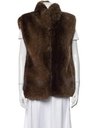 Pre-owned Apparis Faux Fur Jacket W/ Tags In Brown