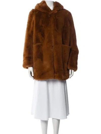 Pre-owned Apparis Faux Fur Jacket W/ Tags In Brown