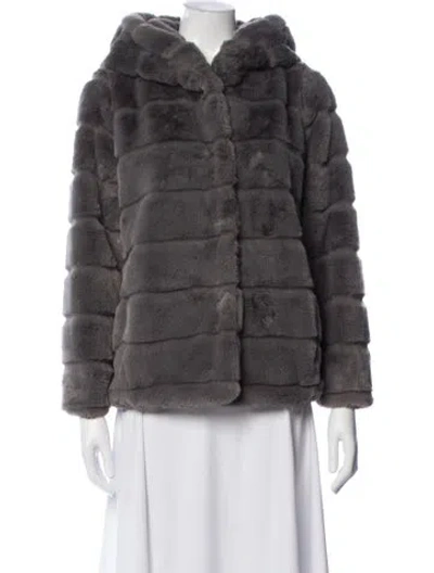 Pre-owned Apparis Faux Fur Jacket W/ Tags In Grey