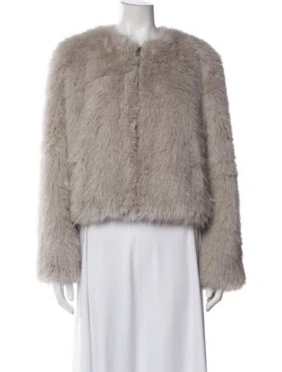 Pre-owned Apparis Faux Fur Jacket W/ Tags In Neutral