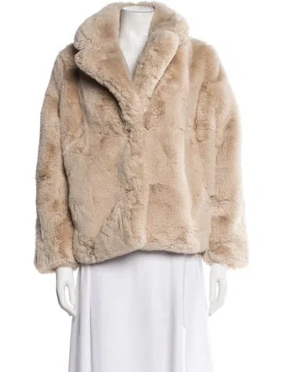 Pre-owned Apparis Faux Fur Jacket W/ Tags In Neutrals
