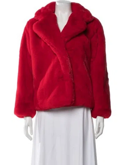 Pre-owned Apparis Faux Fur Jacket W/ Tags In Red