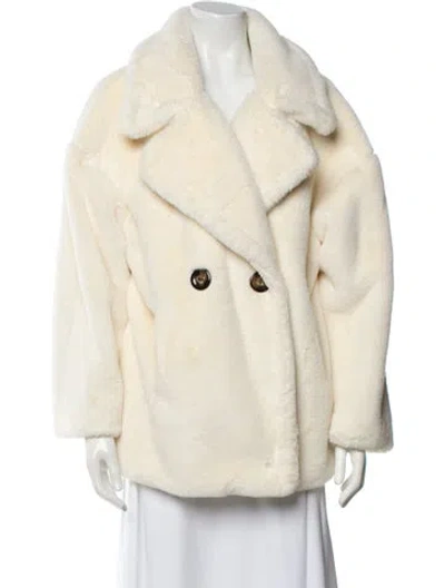 Pre-owned Apparis Faux Fur Jacket In White