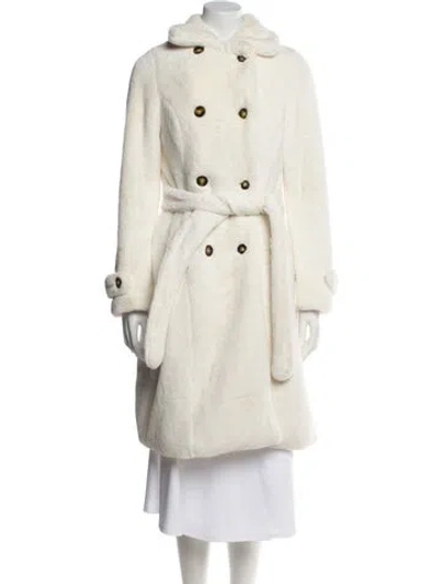Pre-owned Apparis Faux Fur Peacoat In Neutral