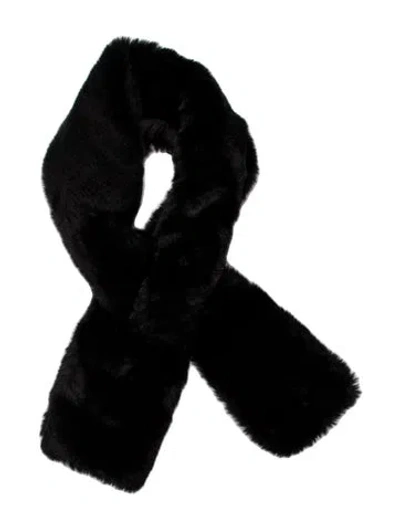 Pre-owned Apparis Faux Fur Scarf In Black