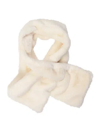 Pre-owned Apparis Faux Fur Scarf In Neutral