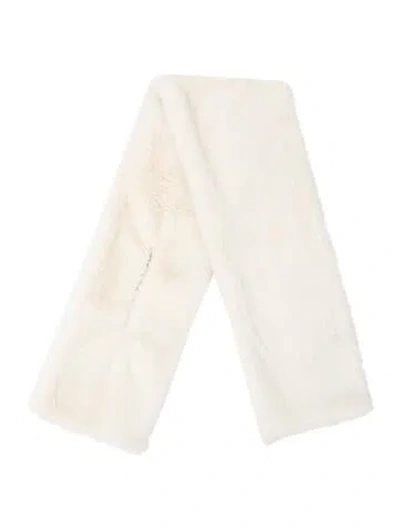 Pre-owned Apparis Faux Fur Scarf In Neutrals
