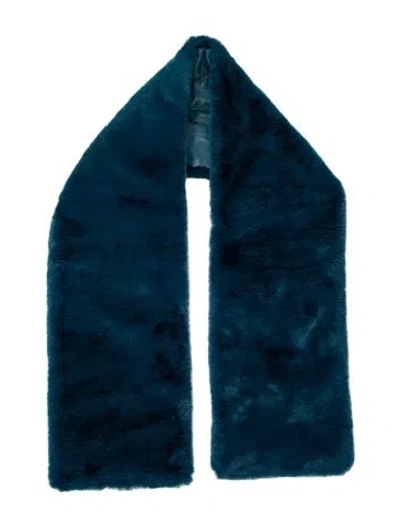Pre-owned Apparis Faux Fur Scarf W/ Tags In Blue
