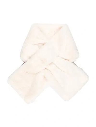 Pre-owned Apparis Faux Fur Scarf W/ Tags In Neutrals