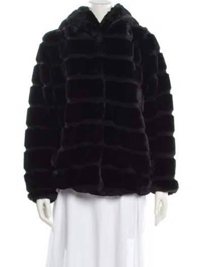 Pre-owned Apparis Faux Fur Vest In Black