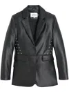 Apparis Faux-leather Blazer In Black