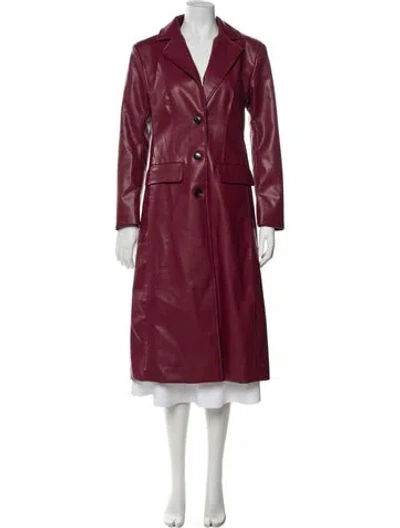 Pre-owned Apparis Faux Leather Coat In Red
