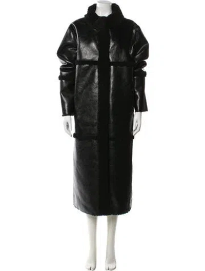 Pre-owned Apparis Faux Leather Faux Fur Coat W/ Tags In Black